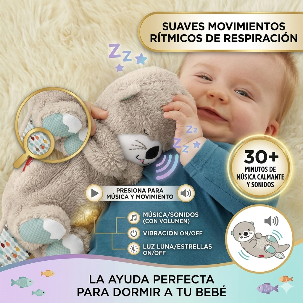 Peluche Nutria Musical con Respiración
