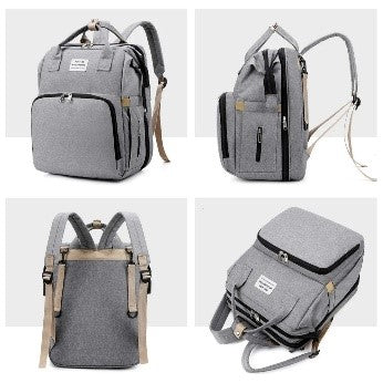 MOCHILA PAÑALERA CON CAMBIADOR PLEGABLE MULTIUSO
